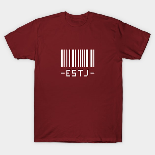 -ESTJ- Barcode T-Shirt by The MBTI Shop